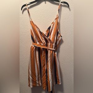 Maternity striped romper size medium